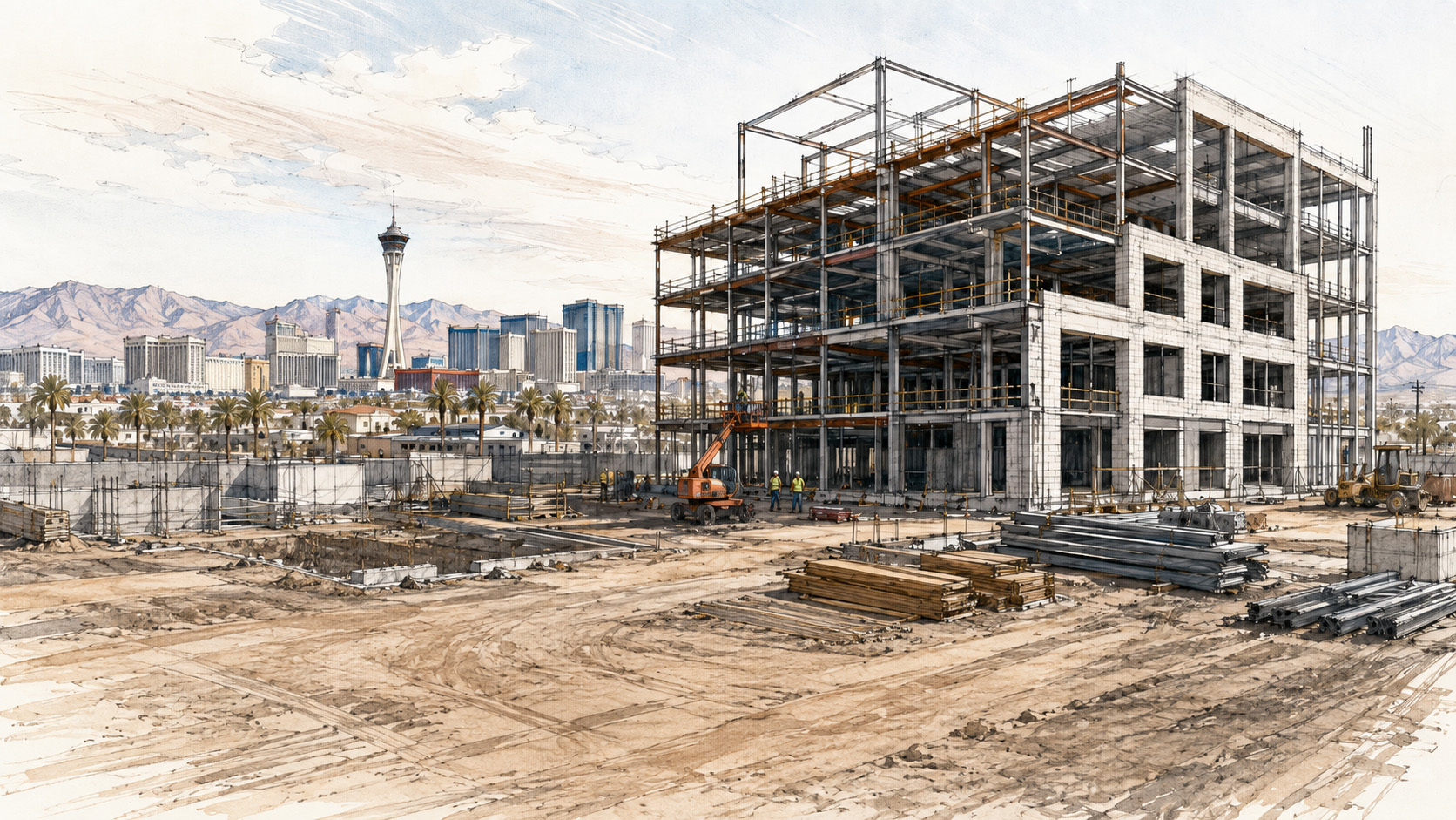 Commercial construction cost per square foot in Las Vegas